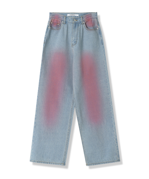 AVANDRESS（アバンドレス ）の「POP Pink Brush Denim Pants LIGHT BLUE（デニムパンツ・レディース・ライトブルー・LARGE/MEDIUM/SMALL）」の2枚目の写真