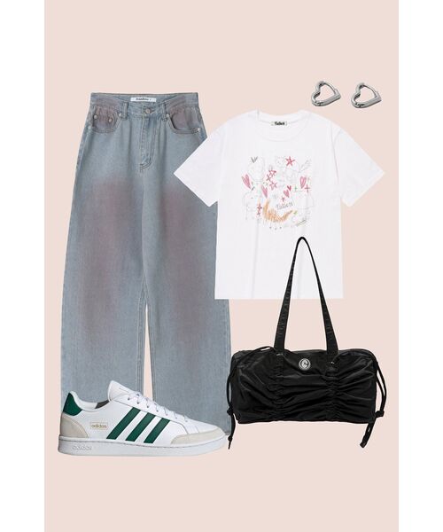 AVANDRESS（アバンドレス ）の「POP Pink Brush Denim Pants LIGHT BLUE（デニムパンツ・レディース・ライトブルー・LARGE/MEDIUM/SMALL）」の6枚目の写真