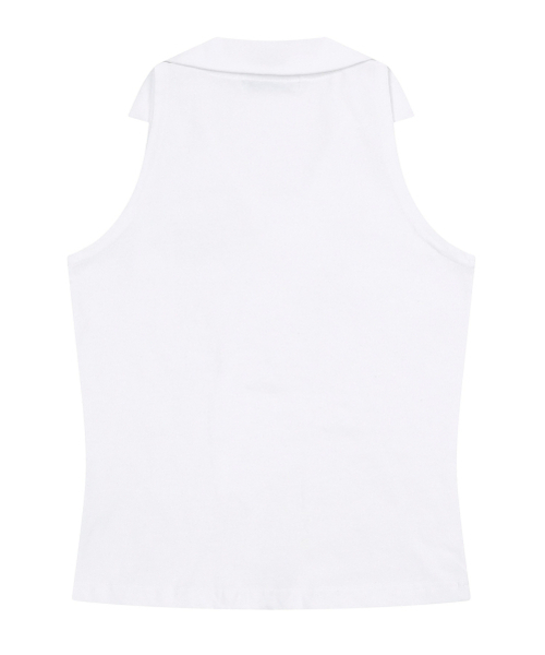 MUCENT(ムセント)の「アベラカラー ボタン スリーブレス タンクトップ (2カラー)(Tシャツ/カットソー・レディース・ホワイト/ブラック・FREE)」の8枚目の写真