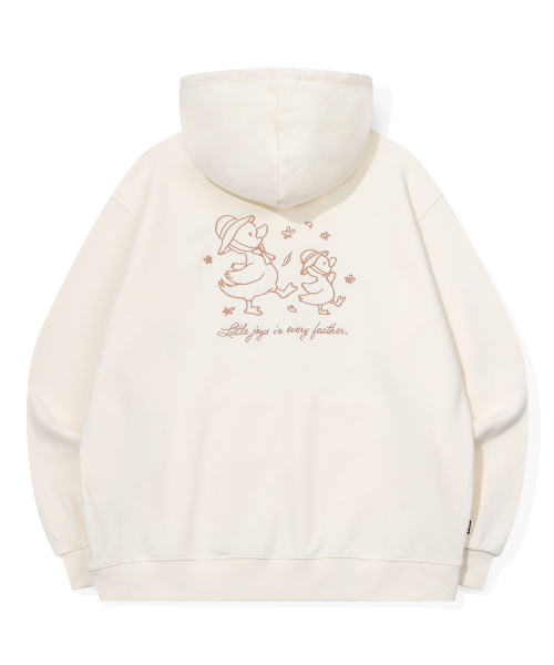 CPGN STUDIO（コンパーニョ）の「ダックステップ刺繍フードパーカークリーム（パーカー・レディース・その他・MEDIUM/LARGE）」の3枚目の写真