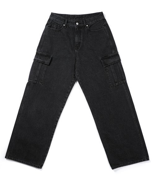 GAKKAI UNIONS(ガッカイユニオンズ)の「ワイドデニムカーゴパンツブラック(デニムパンツ・レディース・その他・SMALL/MEDIUM/LARGE)」の7枚目の写真