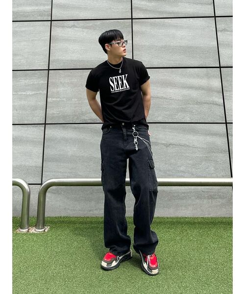 GAKKAI UNIONS(ガッカイユニオンズ)の「ワイドデニムカーゴパンツブラック(デニムパンツ・レディース・その他・SMALL/MEDIUM/LARGE)」の11枚目の写真