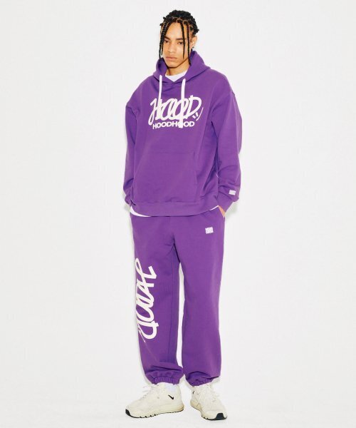 HOODHOOD（フッドフッド）の「シグニチャーロゴスウェットパンツパープル（スウェットパンツ・メンズ・その他・MEDIUM/LARGE/X-LARGE）」の4枚目の写真