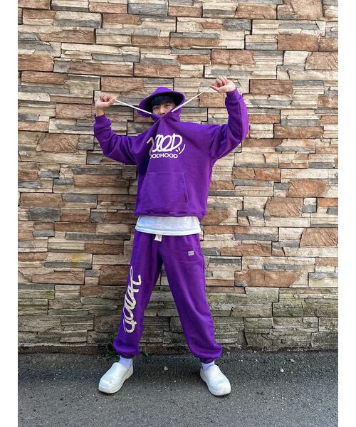 HOODHOOD（フッドフッド）の「シグニチャーロゴスウェットパンツパープル（スウェットパンツ・メンズ・その他・MEDIUM/LARGE/X-LARGE）」の6枚目の写真
