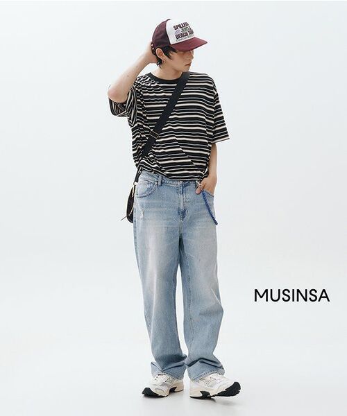 F.ILLUMINATE(フィルミネイト)の「モノラインストライプTシャツ-ブラック(Tシャツ/カットソー・レディース・その他・SMALL/MEDIUM/LARGE)」の5枚目の写真