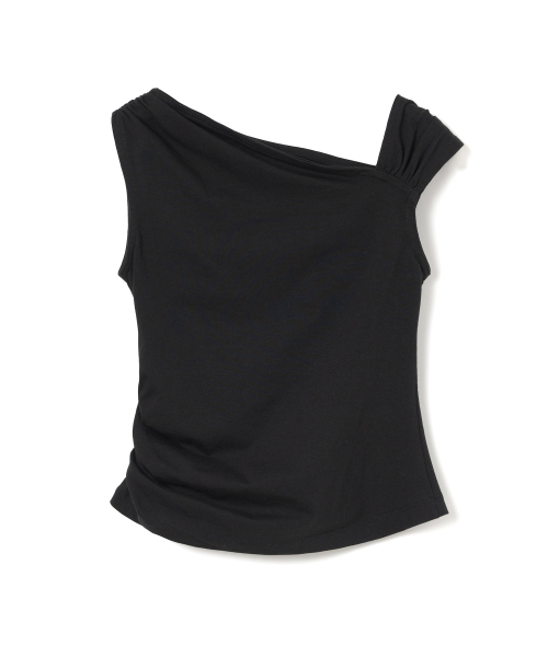 MILLO WOMEN（ミロウーマン）の「アシンメトリックシャーリングトップ [ブラック]（Tシャツ/カットソー・レディース・その他・SMALL/MEDIUM）」の2枚目の写真
