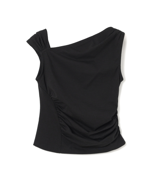 MILLO WOMEN（ミロウーマン）の「アシンメトリックシャーリングトップ [ブラック]（Tシャツ/カットソー・レディース・その他・SMALL/MEDIUM）」の3枚目の写真