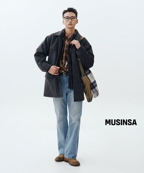 MUSINSA STANDARD（ムシンサスタンダード）の「リラックスドライトウェイトCRスcoopネック長袖Tシャツ[クリーム]（Tシャツ/カットソー・メンズ・その他・SMALL/MEDIUM/LARGE/X-LARGE/XX-LARGE/XXX-LARGE）」の8枚目の写真