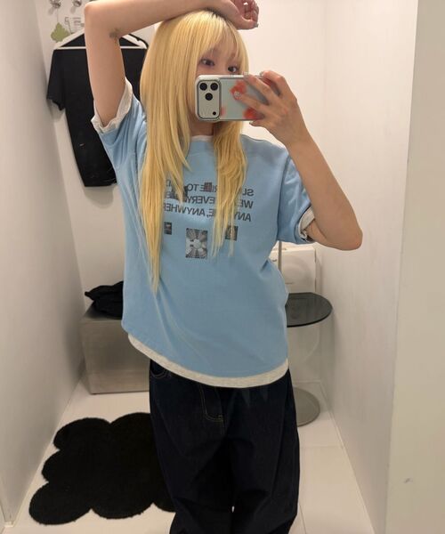 SLOWACID（スローアシッド）の「バックロゴデニムパンツ[インディゴ]（デニムパンツ・レディース・その他・SMALL/MEDIUM/LARGE）」の3枚目の写真