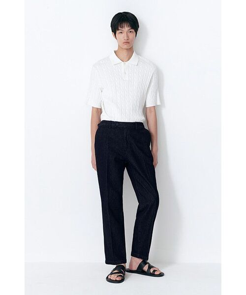MUSINSA STANDARD（ムシンサスタンダード）の「ケーブルニットポロシャツ [アイボリー]（ニット/セーター・メンズ・その他・XX-LARGE/LARGE/X-LARGE）」の7枚目の写真