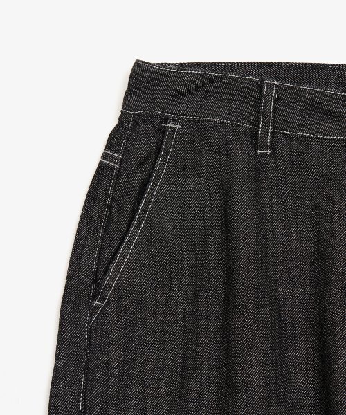TOFFEE(トフィー)の「ナチュラルリネンデニムワイドパンツ (WASHED BLACK)(デニムパンツ・メンズ・その他・SMALL/MEDIUM/LARGE/X-LARGE)」の19枚目の写真