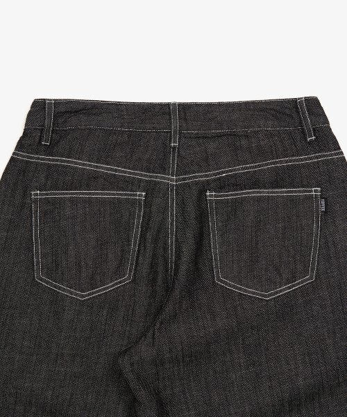 TOFFEE(トフィー)の「ナチュラルリネンデニムワイドパンツ (WASHED BLACK)(デニムパンツ・メンズ・その他・SMALL/MEDIUM/LARGE/X-LARGE)」の18枚目の写真