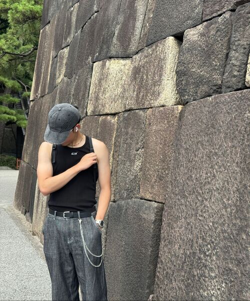 TOFFEE(トフィー)の「ナチュラルリネンデニムワイドパンツ (WASHED BLACK)(デニムパンツ・メンズ・その他・SMALL/MEDIUM/LARGE/X-LARGE)」の15枚目の写真