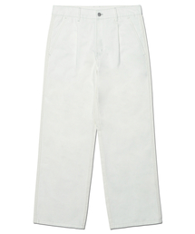 HALF & HALF CORDUROY PANTS - WHITE