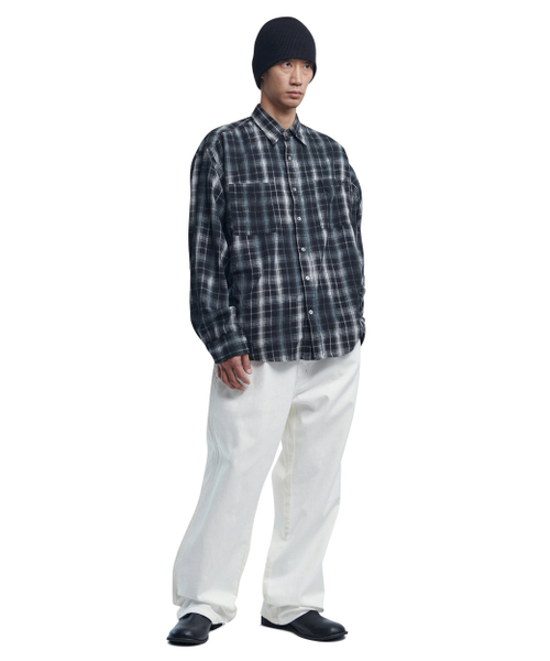 NOMANUAL(NOMANUAL)の「HALF & HALF CORDUROY PANTS - WHITE(その他パンツ・レディース・その他・LARGE/SMALL/MEDIUM)」の3枚目の写真