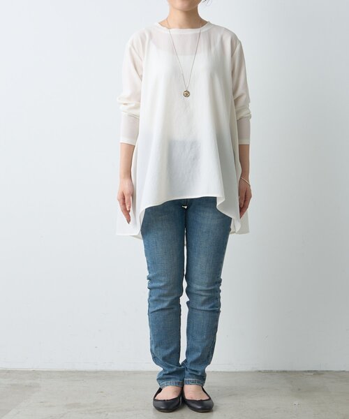 BEARDSLEY　ビアズリー 後ろドレープTブラウス BEARDSLEY（ビアズリー） tシャツ 後ろドレープTブラウス レディース