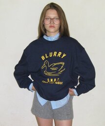 BLURRY DUCK SWEATSHIRT (NAVY)