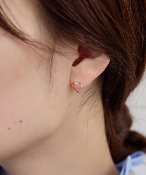 GALLARDAGALANTE(ガリャルダガランテ)の「【2.718】スパイラルフープピアス(ピアス(両耳用)・レディース・ゴールド・FREE)」の2枚目の写真