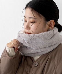 welleg（ウェレッグ）の「ふわふわ 内ボア ボタン付き ネックウォーマー（マフラー）」