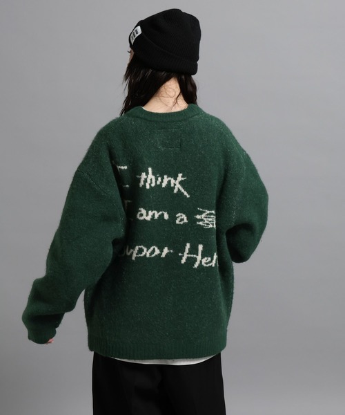 GEORGE'S（ジョージズ）の「ラクガキモチーフカーディガン（カーディガン/ボレロ・メンズ・ネイビー/グリーン/レッド・MEDIUM/LARGE）」の22枚目の写真