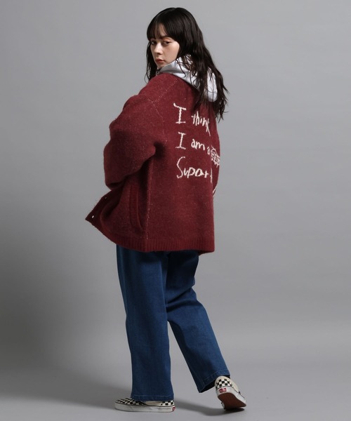 GEORGE'S（ジョージズ）の「ラクガキモチーフカーディガン（カーディガン/ボレロ・メンズ・ネイビー/グリーン/レッド・MEDIUM/LARGE）」の5枚目の写真