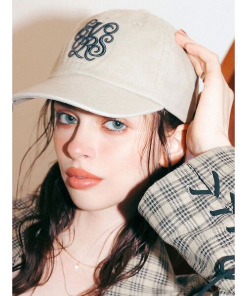 EVRIS（エヴリス）の「EVRISオリジナルロゴCAP（キャップ・レディース・カーキ/アイボリー/ブラウン・FREE）」の17枚目の写真