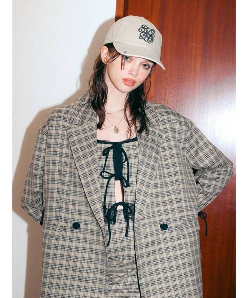 EVRIS（エヴリス）の「EVRISオリジナルロゴCAP（キャップ・レディース・カーキ/アイボリー/ブラウン・FREE）」の16枚目の写真