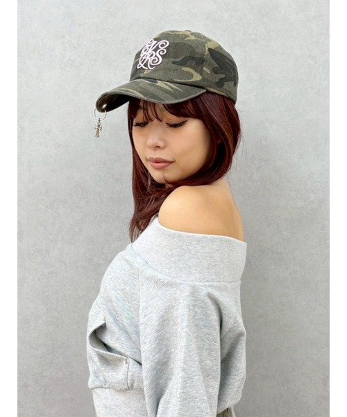 EVRIS（エヴリス）の「EVRISオリジナルロゴCAP（キャップ・レディース・カーキ/アイボリー/ブラウン・FREE）」の5枚目の写真
