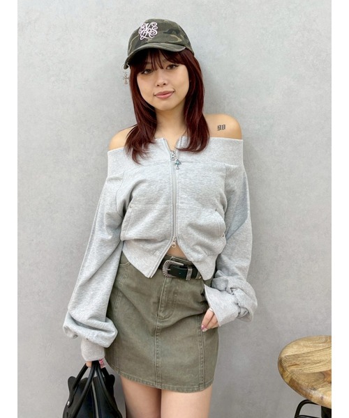 EVRIS（エヴリス）の「EVRISオリジナルロゴCAP（キャップ・レディース・カーキ/アイボリー/ブラウン・FREE）」の12枚目の写真