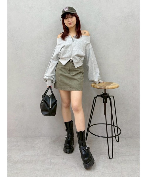 EVRIS（エヴリス）の「EVRISオリジナルロゴCAP（キャップ・レディース・カーキ/アイボリー/ブラウン・FREE）」の10枚目の写真