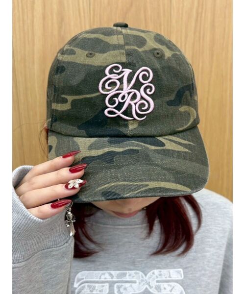 EVRIS（エヴリス）の「EVRISオリジナルロゴCAP（キャップ・レディース・カーキ/アイボリー/ブラウン・FREE）」の13枚目の写真