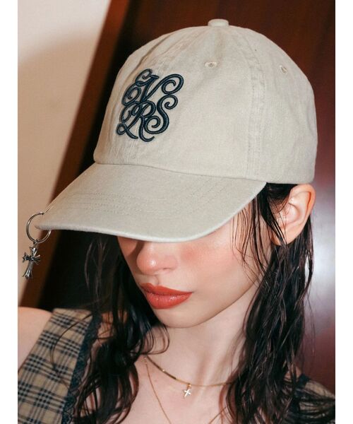 EVRIS(エヴリス)の「EVRISオリジナルロゴCAP(キャップ・レディース・カーキ/アイボリー/ブラウン・FREE)」の16枚目の写真