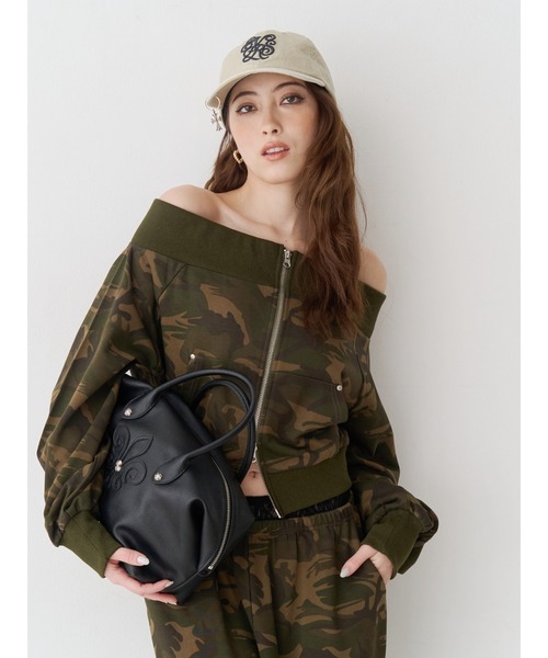 EVRIS(エヴリス)の「EVRISオリジナルロゴCAP(キャップ・レディース・カーキ/アイボリー/ブラウン・FREE)」の12枚目の写真