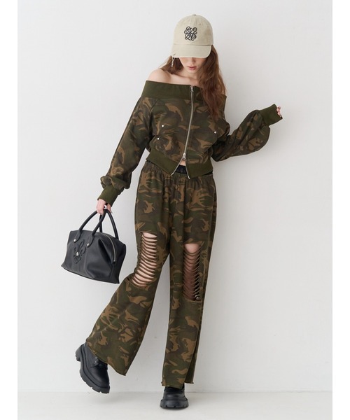 EVRIS(エヴリス)の「EVRISオリジナルロゴCAP(キャップ・レディース・カーキ/アイボリー/ブラウン・FREE)」の13枚目の写真