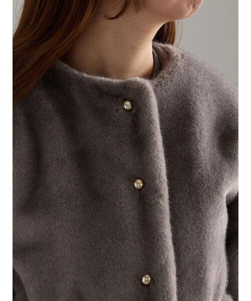 Te chichi（テチチ）の「グラデーションファーノーカラージャケット《2025winter catalog item》（ノーカラージャケット・レディース・ブラウン/グレー・F）」の16枚目の写真