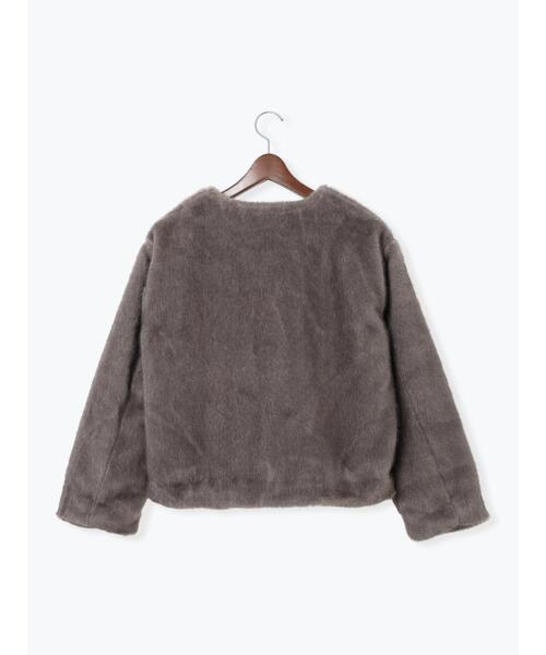 Te chichi（テチチ）の「グラデーションファーノーカラージャケット《2025winter catalog item》（ノーカラージャケット・レディース・ブラウン/グレー・F）」の21枚目の写真