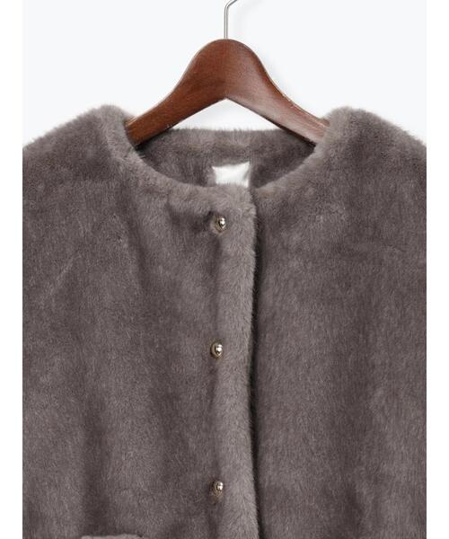 Te chichi（テチチ）の「グラデーションファーノーカラージャケット《2025winter catalog item》（ノーカラージャケット・レディース・ブラウン/グレー・F）」の22枚目の写真