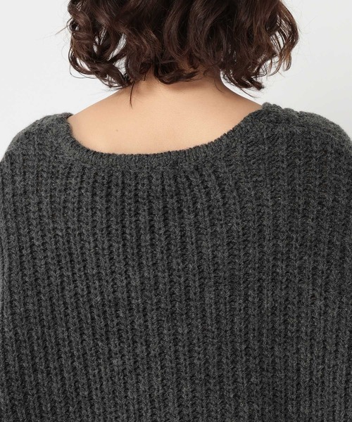 セール】3ゲージVネックケーブルニットプルオーバー（ニット/セーター