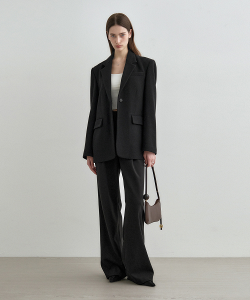 MONGDOL（モンドル）の「ウィンターver) ワンタックワイドスラックス ブラック MDPT025FWBLACK（スラックス・レディース・その他・SMALL/MEDIUM/LARGE）」の5枚目の写真