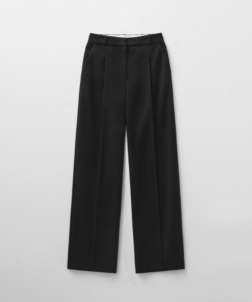 MONGDOL（モンドル）の「ウィンターver) ワンタックワイドスラックス ブラック MDPT025FWBLACK（スラックス・レディース・その他・SMALL/MEDIUM/LARGE）」の6枚目の写真