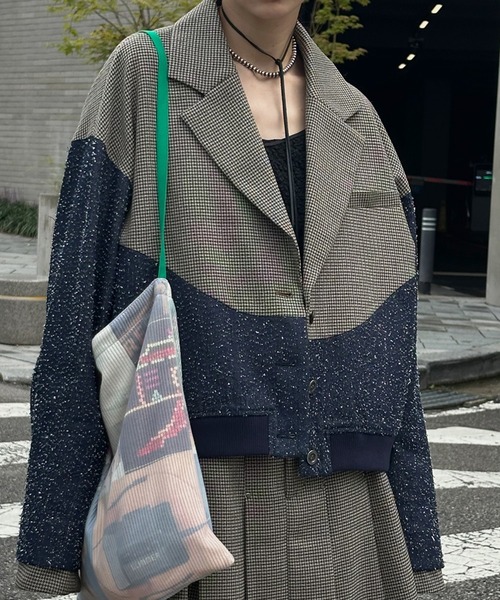 Ameri（アメリ）の「JENNY CURVE DOCKING BLOUSON（テーラード