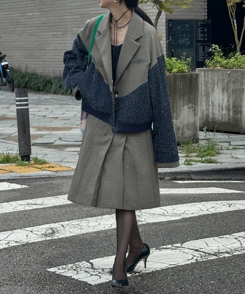 JENNY CURVE DOCKING BLOUSON（テーラードジャケット）｜Ameri（アメリ