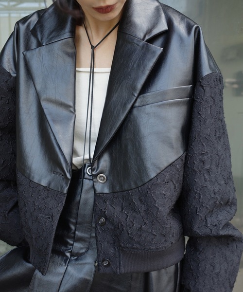 JENNY CURVE DOCKING BLOUSON（テーラードジャケット）｜Ameri（アメリ