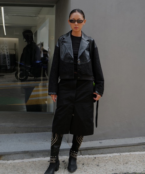 JENNY CURVE DOCKING BLOUSON（テーラードジャケット）｜Ameri（アメリ