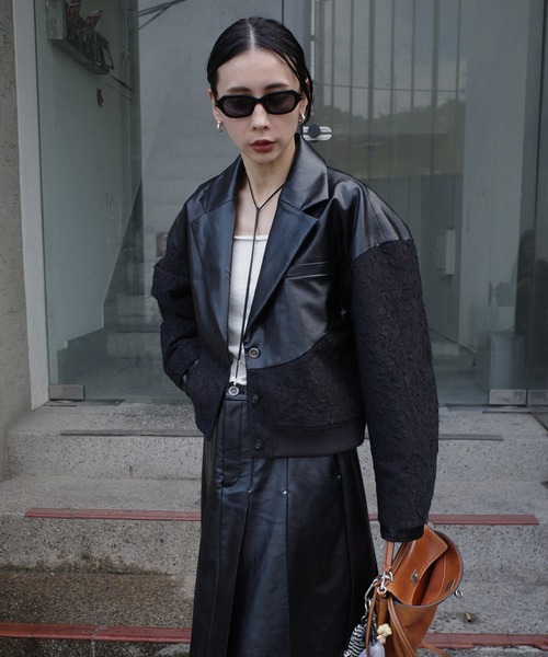 JENNY CURVE DOCKING BLOUSON（テーラードジャケット）｜Ameri（アメリ