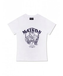 FABULOUS ARCHIVE（ファビュラスアーカイブ）の「ウィメンズフルーツスパンシングルジャージ半袖Tシャツホワイトネイビー(FCD2TS512W)（Tシャツ/カットソー）」