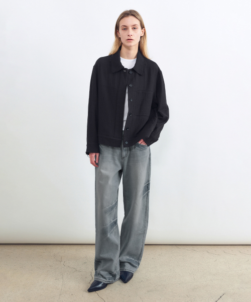 INSILENCE WOMEN(インサイレンスウーマン)の「ドミンゴウォッシュドデニム グレー(デニムパンツ・レディース・その他・MEDIUM/LARGE)」の1枚目の写真