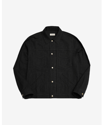sortie（ソルティ）の「Type-2 Linen Trucker Jacket (Black)（その他アウター）」