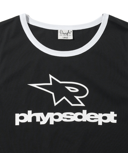 PHYSICAL DEPARTMENT（フィジカル デパートメント）の「リフレクティブパイピングアクティングロゴスリーブレス_ブラック（Tシャツ/カットソー・レディース・その他・MEDIUM/LARGE）」の4枚目の写真