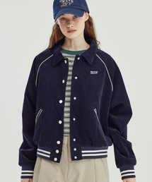 Between A and B（ビトウィーンエイアンドビー）の「フローラルキルティングコーデュロイバスティジャケット[ネイビー]（スタジャン）」